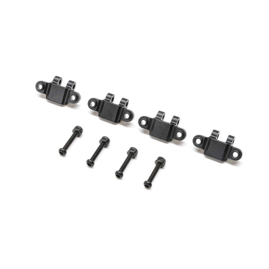 Team Losi Racing TLR314009 Lower Shock Mount, Aluminum, BLK (4): Mini LMT