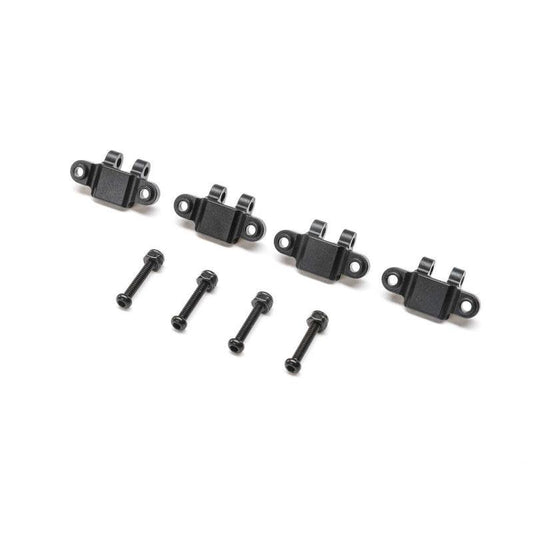 Team Losi Racing TLR314009 Lower Shock Mount, Aluminum, BLK (4): Mini LMT