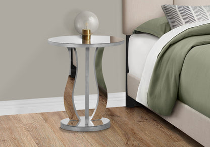 Accent Table, Side Mirror, Transitional - Silver by Couch.com