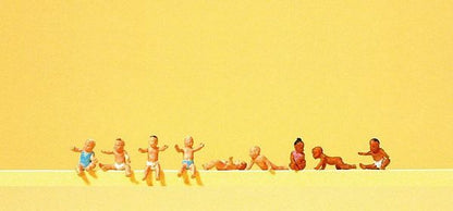 Preiser 10529 HO Scale Children Assorted Babies pkg(9)