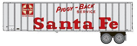 Walthers SceneMaster 949-2612 HO Scale Flexi-Van 40' Trailer 2-Pk Santa Fe