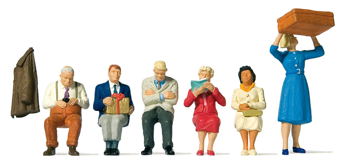 Preiser 65368 O Scale Seated Passengers Figure Set