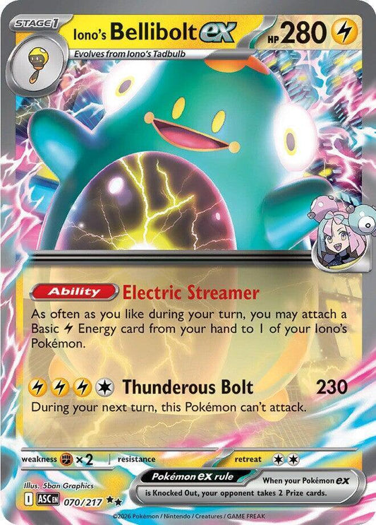 Iono's Bellibolt ex (070/217) [Mega Evolution: Ascended Heroes]