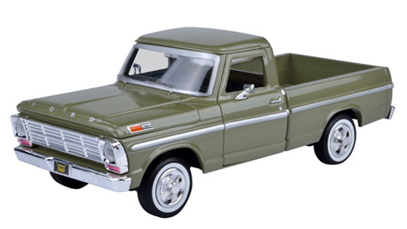 Motormax 79315AC-GR 1/24 1969 Ford F-100 Pickup, Light Emerald Green