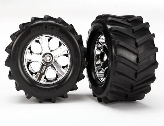Traxxas 6771 Maxx Tires, 2.8 All-Star Chrome Wheels: Stampede 4x4
