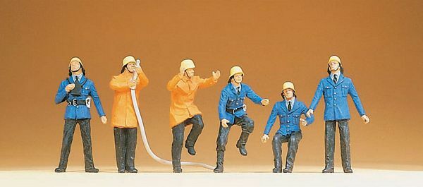 Preiser 14200 HO Scale Firemen Set #1 pkg(6)