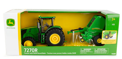 Ertl 47355 1/32 John Deere 7270R Tractor with 560R Round Baler
