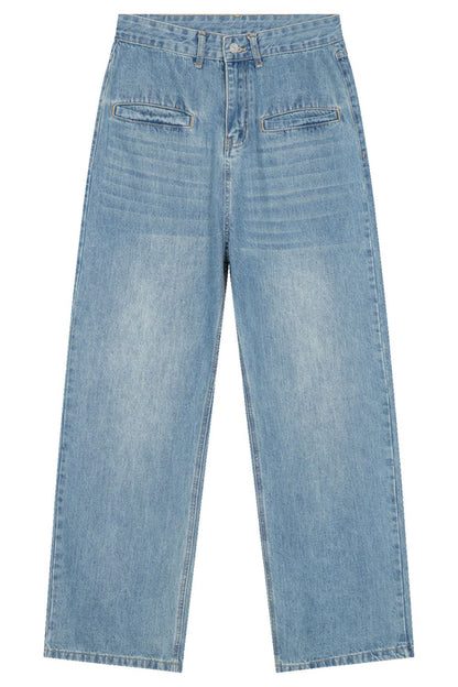 Front Pockets Baggy Jeans