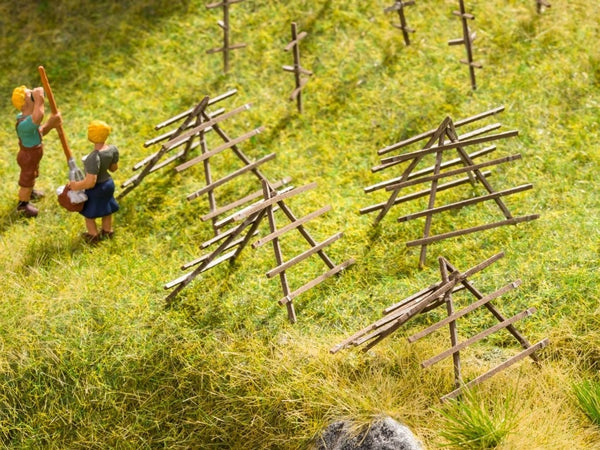 Noch 14251 HO Scale Hay-Drying Racks - Laser-Cut Minis -- 44 Assorted Pieces
