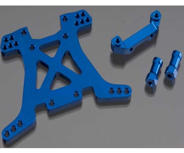 Traxxas 6838X Aluminum Shock Tower Rear Blue Slash Stampede Rally