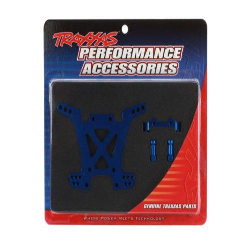 Traxxas 6838X Aluminum Shock Tower Rear Blue Slash Stampede Rally