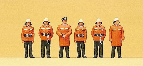 Preiser 10214 HO Scale Firemen With Protective Clothing