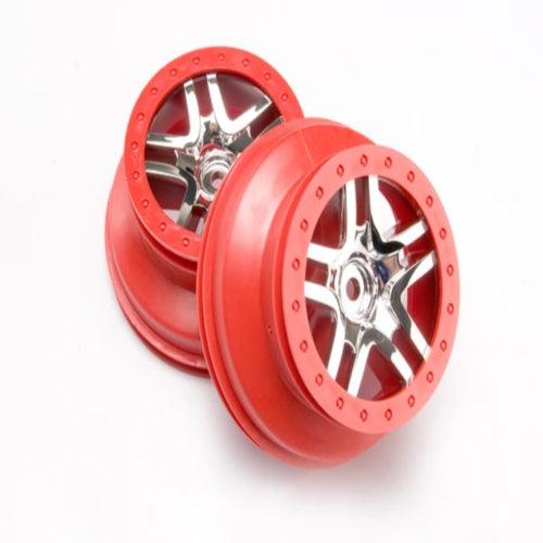 Traxxas 6872A Wheels SCT Split-Spoke Chrome Slash Slayer Ford F-150