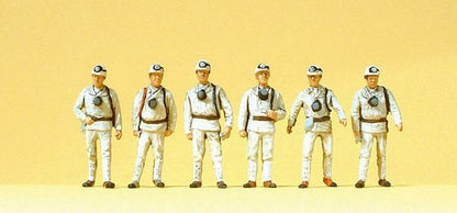 Preiser 10555 HO Scale Working People Miners w/Masks pkg(6)
