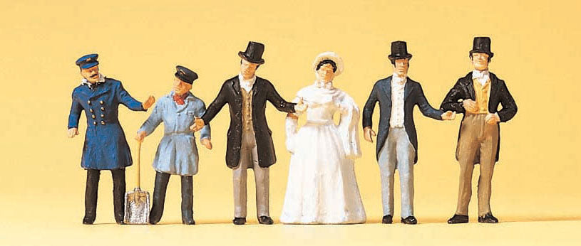 Preiser 12046 HO Scale Vintage Engine Crew & Passengers