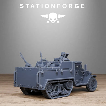 Free Guard Halftrack by Station Forge 28/32mm Heroic Scale Miniature, 150mm, Tank, Resin Model