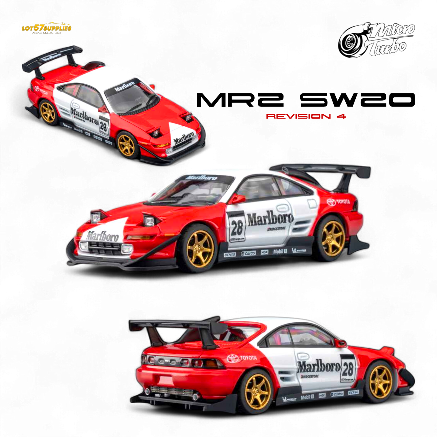 (Pre-Order) MicroTurbo Toyota MR2 - Marlboro Livery 1:64