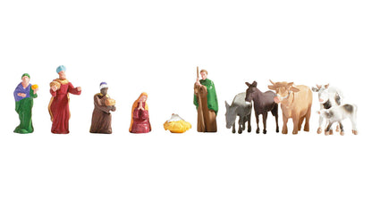 Noch 15922 HO Scale Nativity Manger Figure Set, 11 Figures