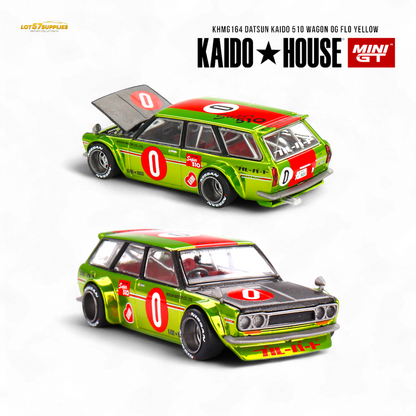 Mini-GT Datsun KAIDO 510 Wagon OG Ho Yellow - 1:64
