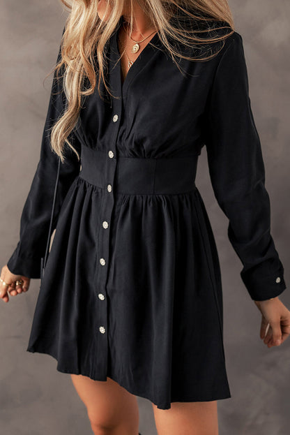 Leia Long Sleeve Shirt Mini Dress by Poppy Lee Lane