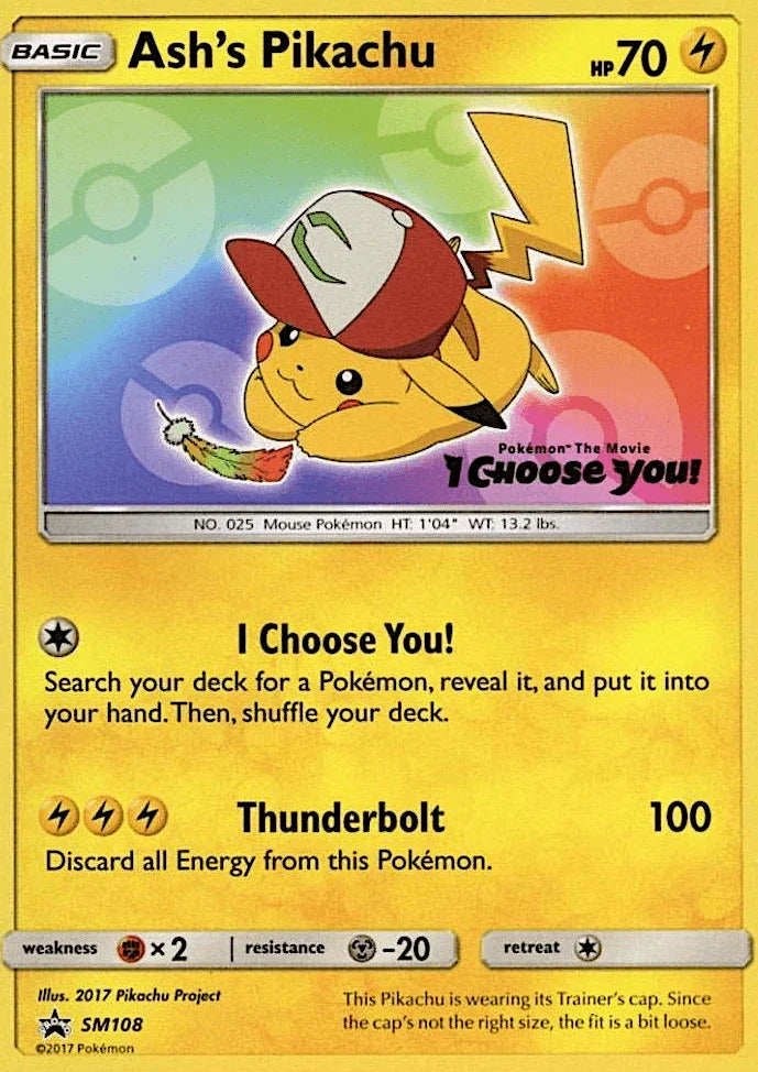Ash's Pikachu (SM108) [Sun & Moon: Black Star Promos]