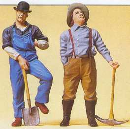 Preiser 45101 G Scale Railroad Workers - 1900s (Painted Figure Set)