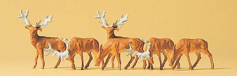 Preiser 79179 N Scale Deer / Stags Animal Figure Set