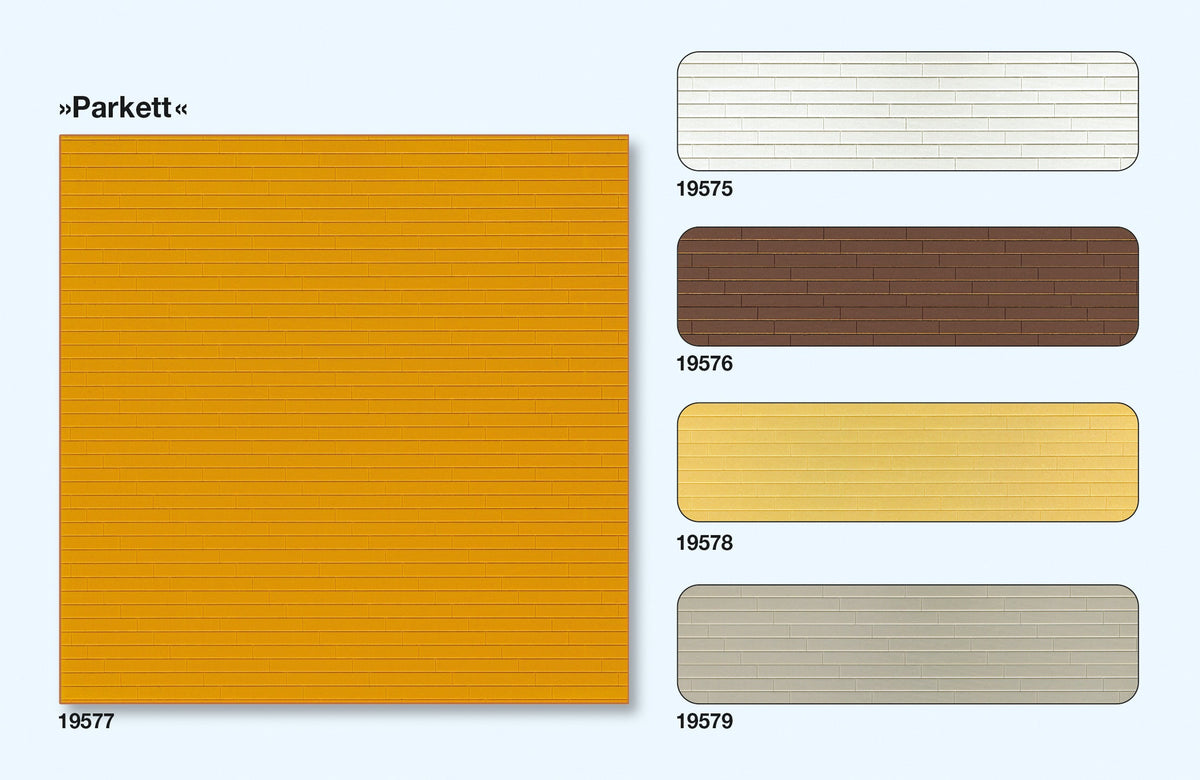 Preiser 19577 HO Scale Beech Parquet Flooring Kit, 3 Panels