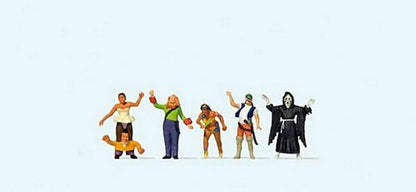 Preiser 24646 HO Scale Carnival Parade pkg(5)