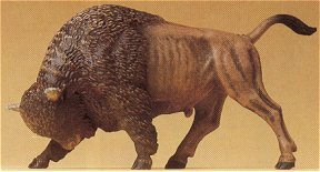 Preiser 47535 1:25 Scale Charging Buffalo Bull Wild Animal Figure