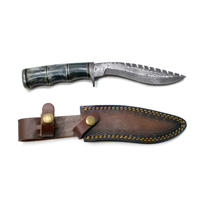 Damascus Steel Compact Kukri by Titan International Knives