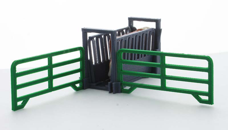 3D To Scale 64-316-GY 1/64 Livestock Squeeze Chute Kit