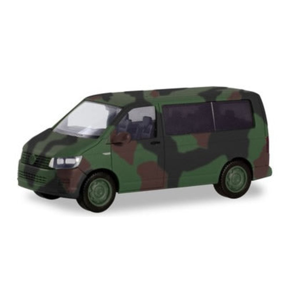 Herpa 700702 HO Scale Volkswagen T6 Passenger Van - Assembled -- Armed Forces (camouflage)