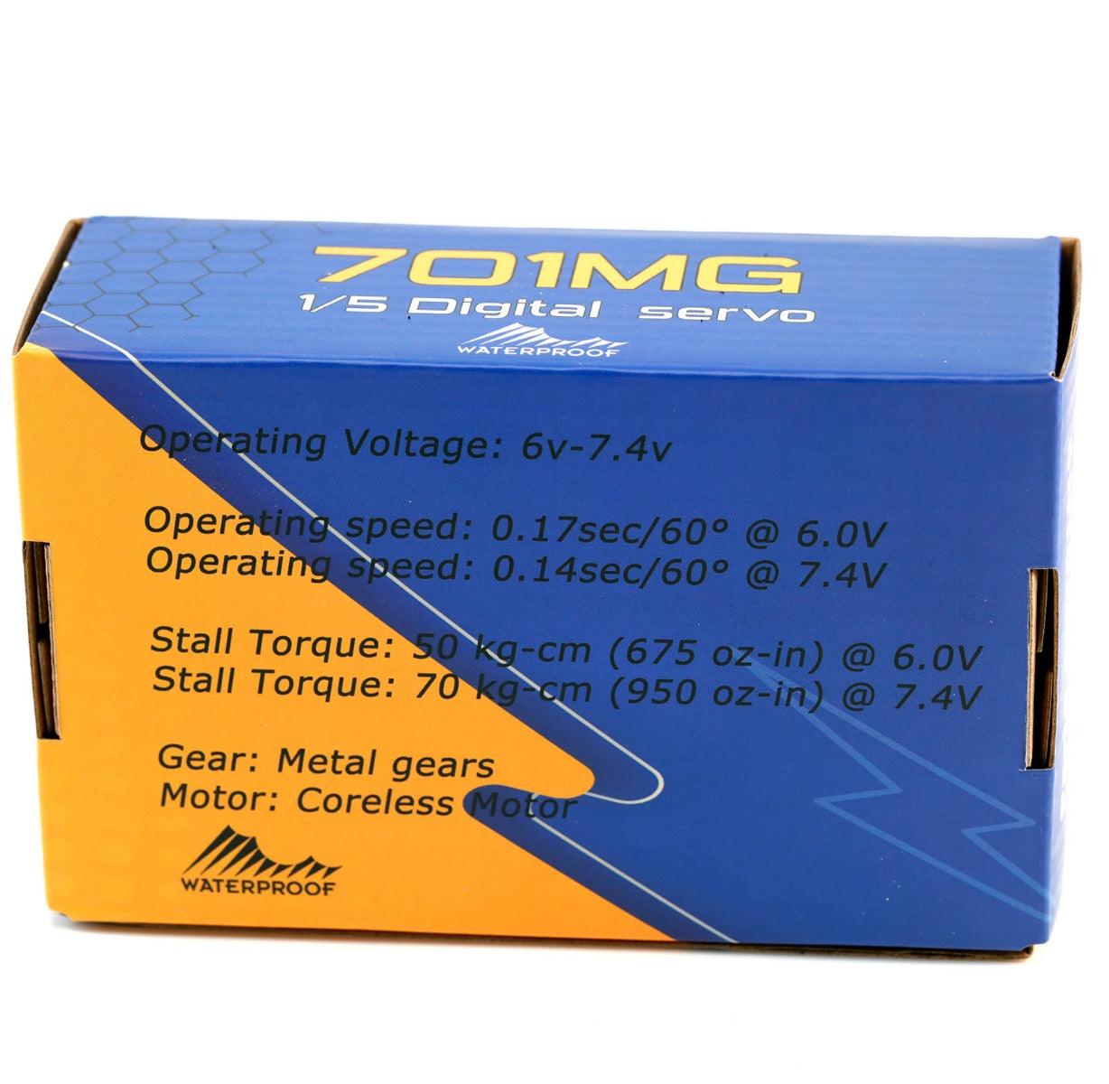 Powerhobby 701MG 1/5 70kg Waterproof High Speed Torque Metal Gear Servo