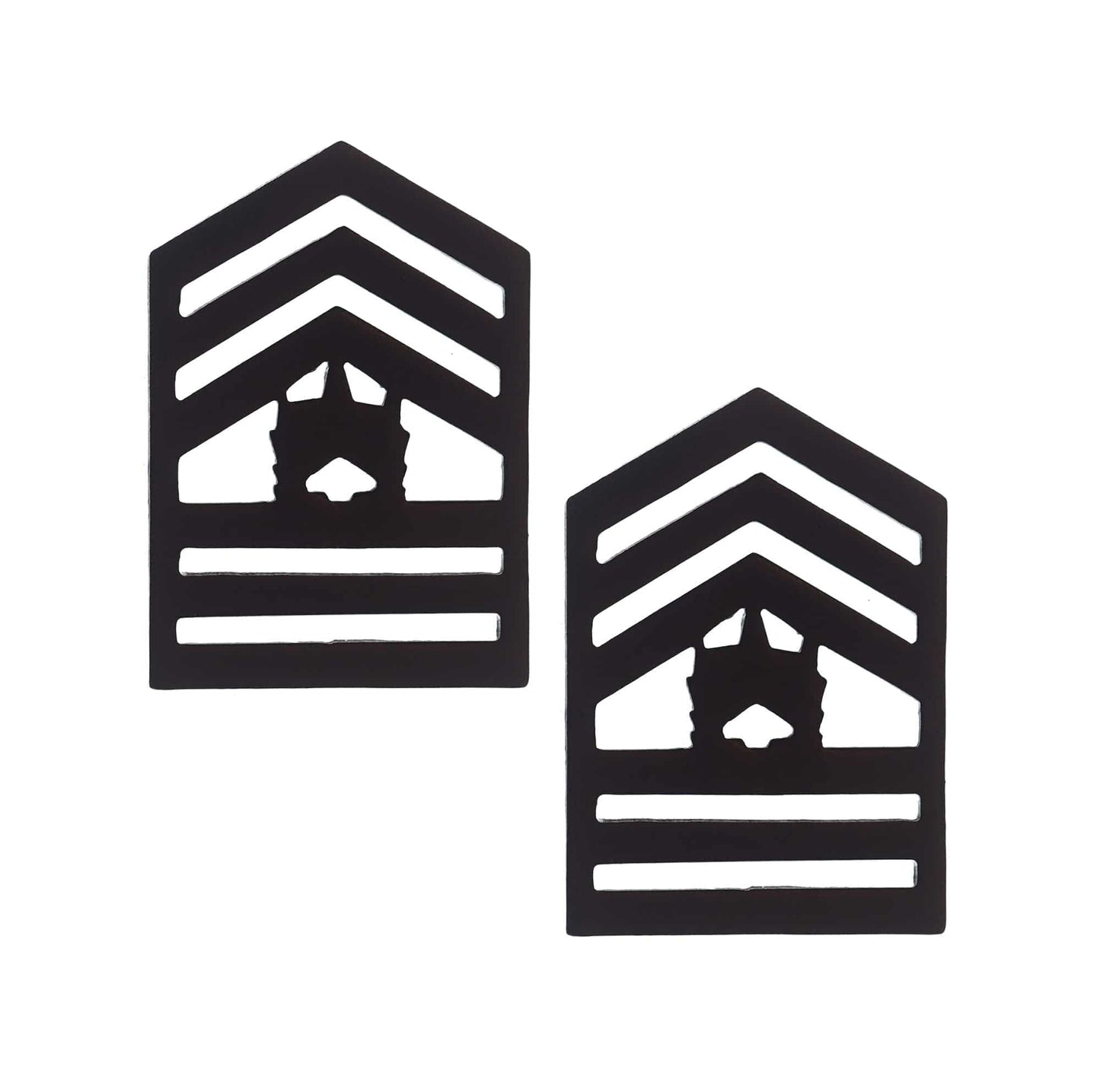 E9-2 ROTC Command Sergeant Major STA-BRITE® (Black) Rank Pin-on (pair)