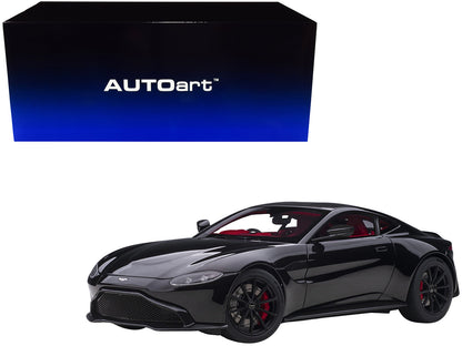 2019 Aston Martin Vantage RHD (Right Hand Drive) Jet Black with Red Interior 1/18 Model Car by Autoart  free shipping USA