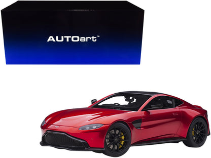 2019 Aston Martin Vantage RHD (Right Hand Drive) Hyper Red Metallic with Carbon Top 1/18 Model Car by Autoart  free shipping USA