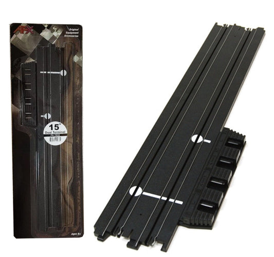 AFX 70636 Dual Power Terminal Track Pack 15" Straight Track HO Slot Car