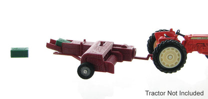 3D To Scale 64-350-BR 1/64 Vintage Hay Baler with Bales