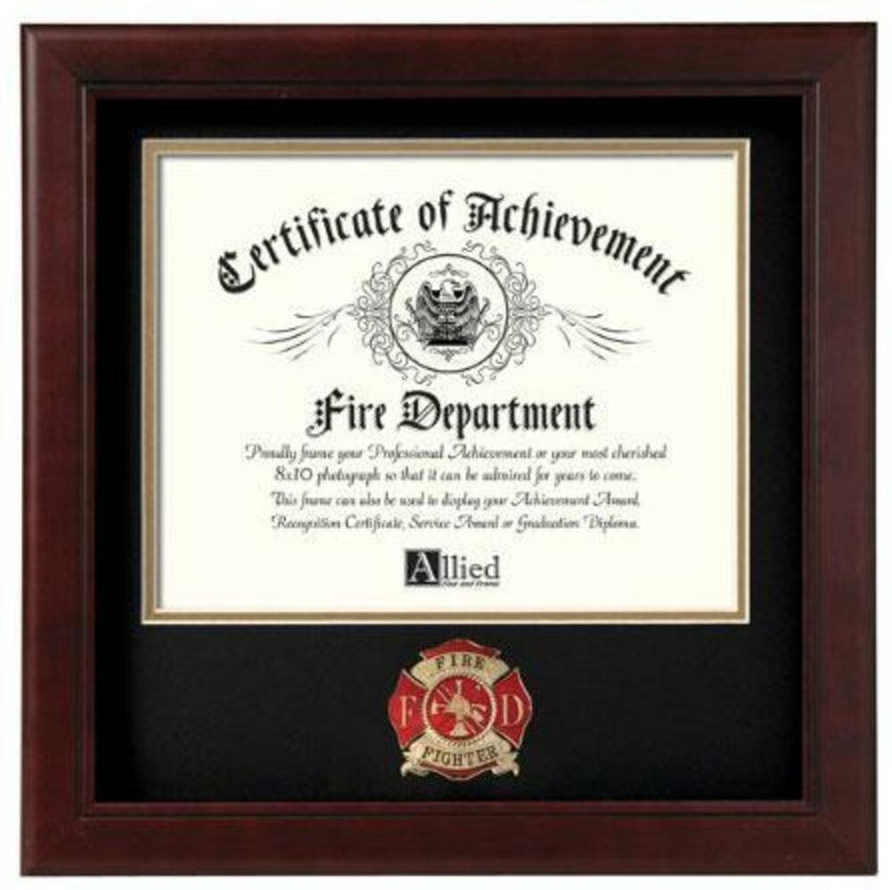 Flag Connections Fire Fighter Certificate of Achievement Frame.