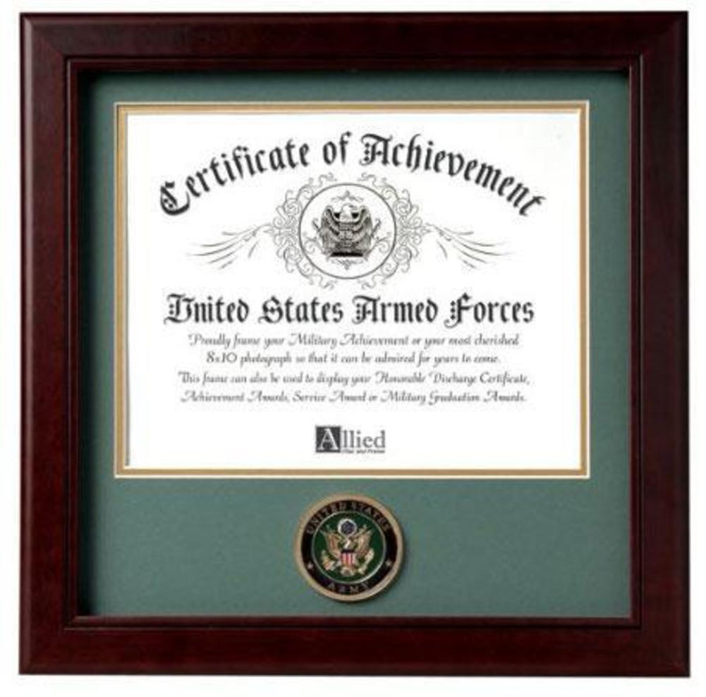 Flag Connections United States Army Certificate of Achievement Frame with Medallion - 8 x 10 inch.