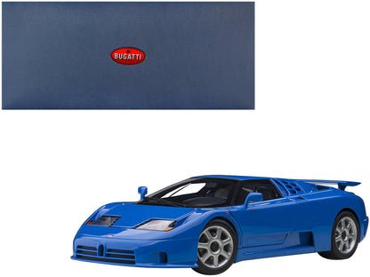 Bugatti EB110 SS Super Sport French Racing Blue with Silver Wheels 1/18 Model Car by Autoart  free shipping USA