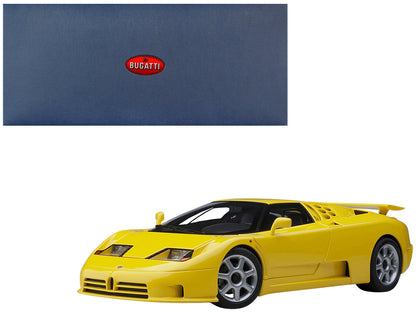 Bugatti EB110 SS Super Sport Giallo Bugatti Yellow with Silver Wheels 1/18 Model Car by Autoart  free shipping USA