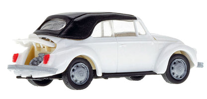 Kibri 11229 1/87 VW Beetle Type 11 Convertible Kit, White (HO)