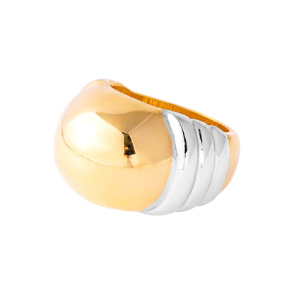 Vintage Women's Dome Ring 18k Gold Ring  Size: 7 by PVD Vintage Jewelry