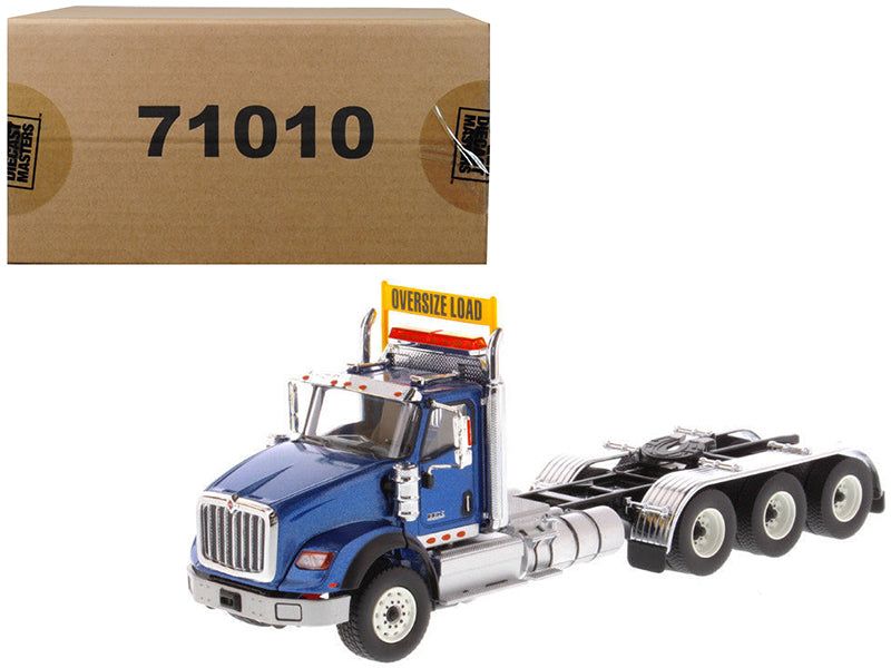 International HX620 Day Cab Tridem Tractor Blue 1/50 Diecast Model by Diecast Masters  free shipping USA
