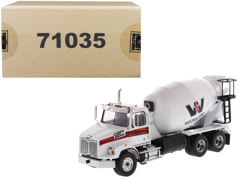 Western Star 4700 SB Concrete Mixer Truck White 1/50 Diecast Model by Diecast Masters  free shipping USA