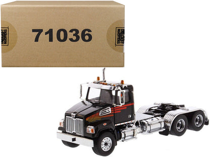 Western Star 4700 SF Tandem Day Cab Tractor Metallic Black 1/50 Diecast Model by Diecast Masters  free shipping USA