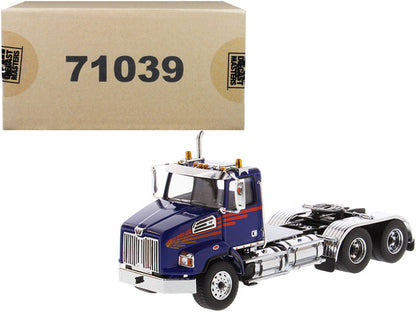 Western Star 4700 SB Tandem Day Cab Tractor Blue 1/50 Diecast Model by Diecast Masters  free shipping USA