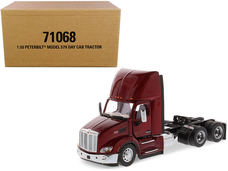 Peterbilt 579 Day Cab Truck Tractor Legendary Red "Transport Series" 1/50 Diecast Model by Diecast Masters  free shipping USA